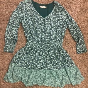 Sea Floral Smocked Waist Dress